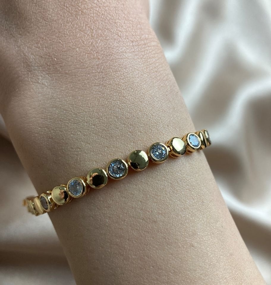 Yuvarlak Taş Detaylı Bileklik