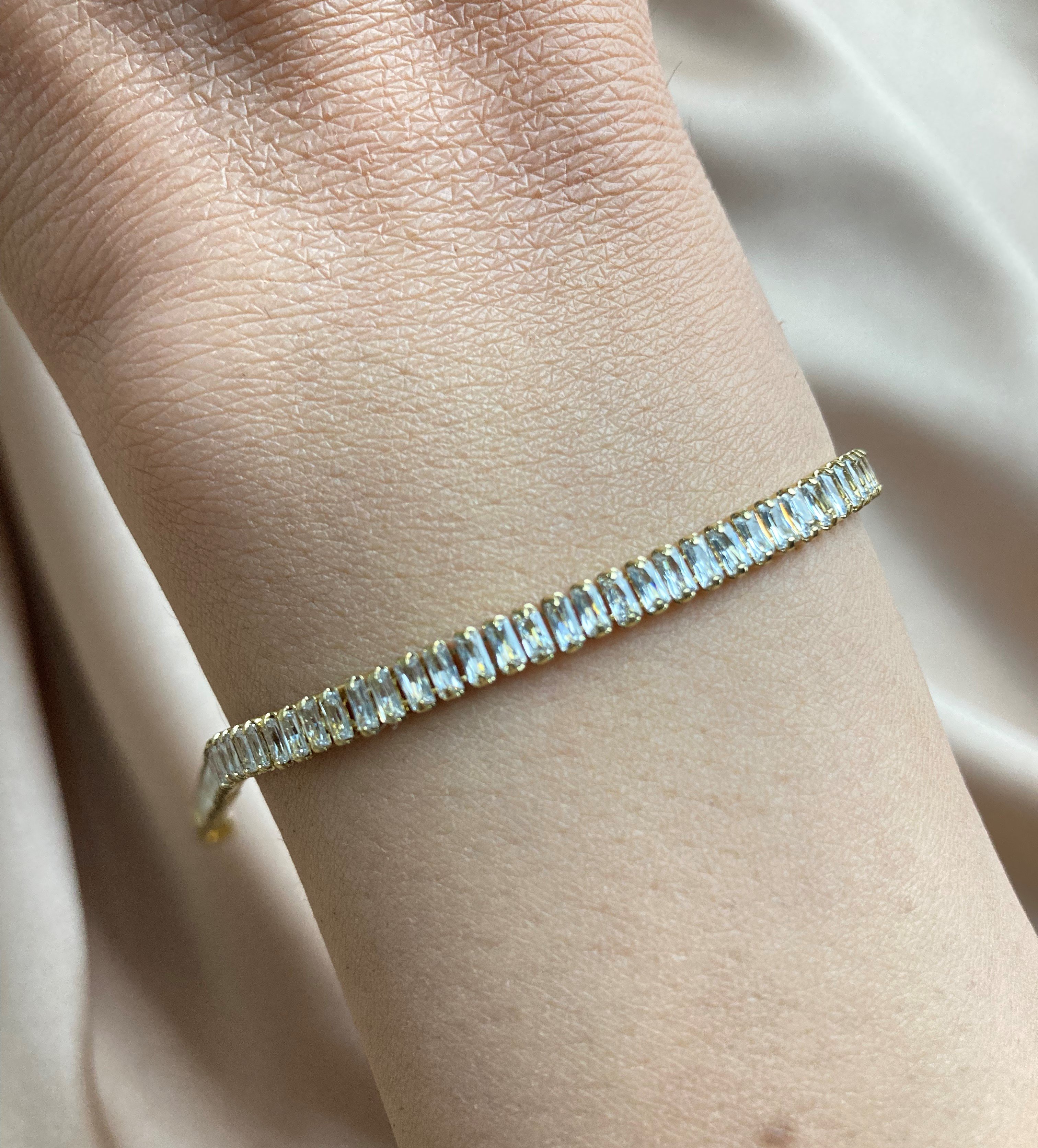 Dikdörtgen Baget Gold Suyolu Bileklik