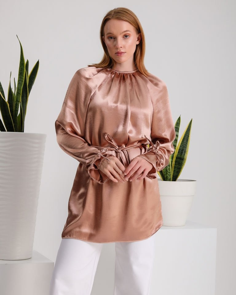 Büzgülü Pudra Tunik