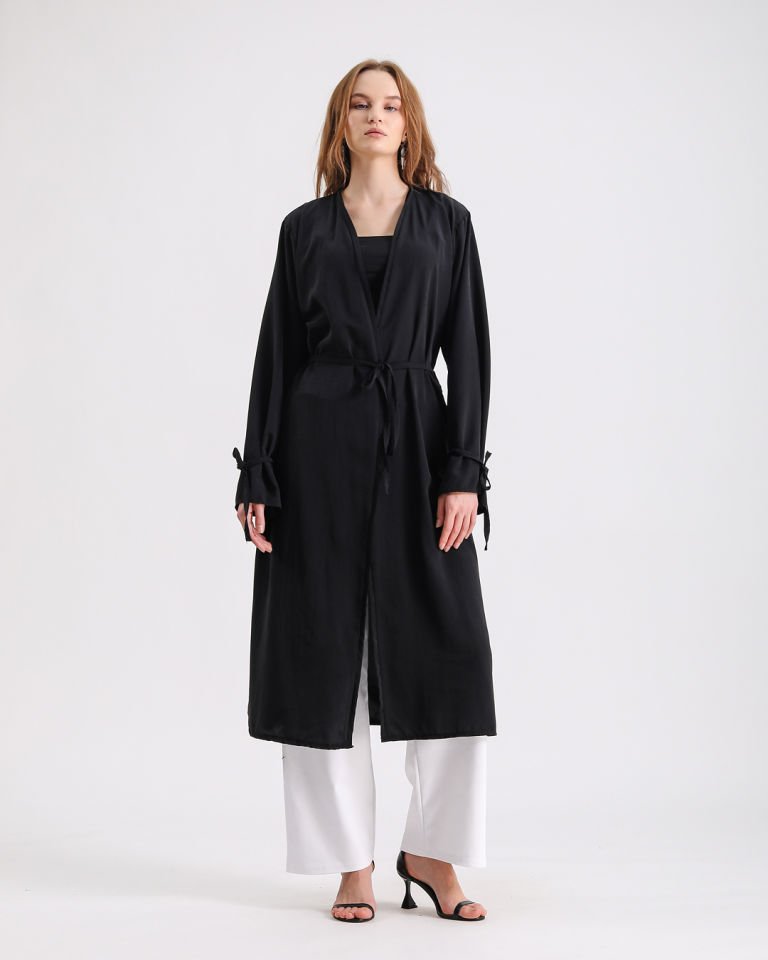 Siyah Uzun Kimono