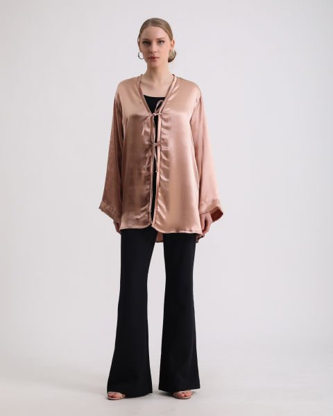 Pudra Bağlamalı Kimono