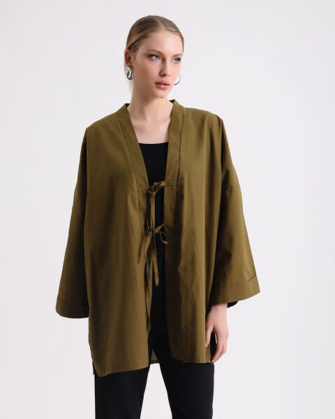 Yeşil Bağlamalı Kimono