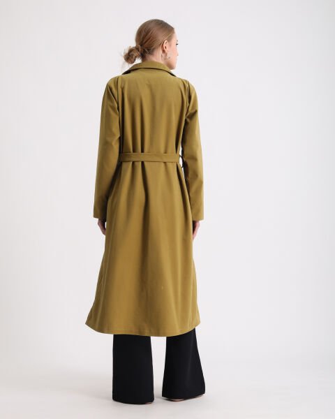 Yağ Yeşili Trençkot