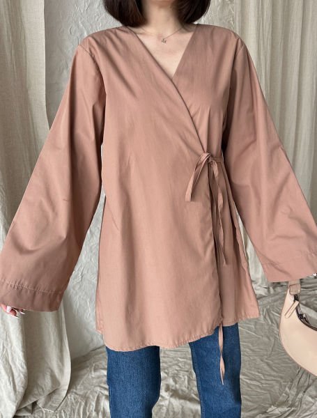 Pudra Bağlamalı Kimono