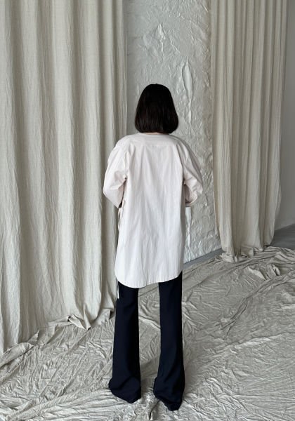 Ekru Yırtmaçlı Kimono