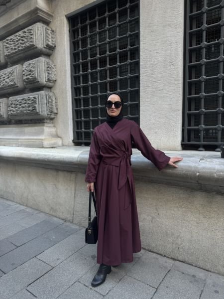 Bordo Etek Kimono Takım