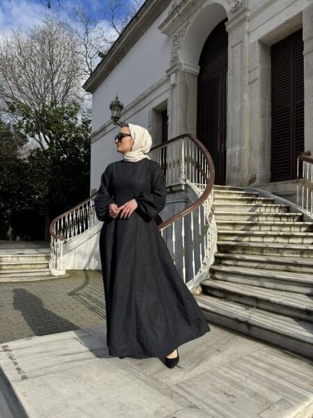 Lacivert Kuplu Elbise