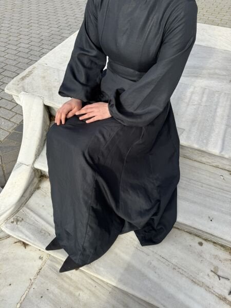 Lacivert Kuplu Elbise