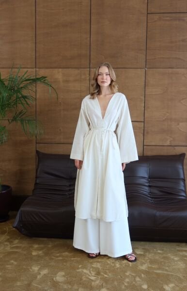 Uzun Keten Kimono