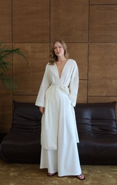 Uzun Keten Kimono