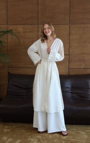 Uzun Keten Kimono