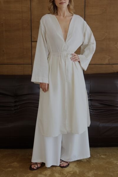 Uzun Keten Kimono