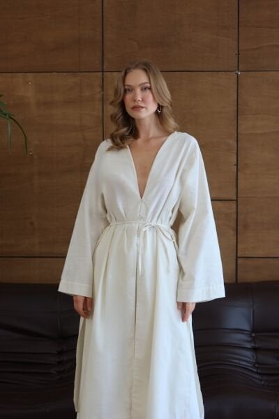 Uzun Keten Kimono