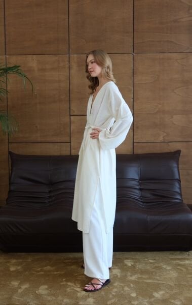 Uzun Keten Kimono
