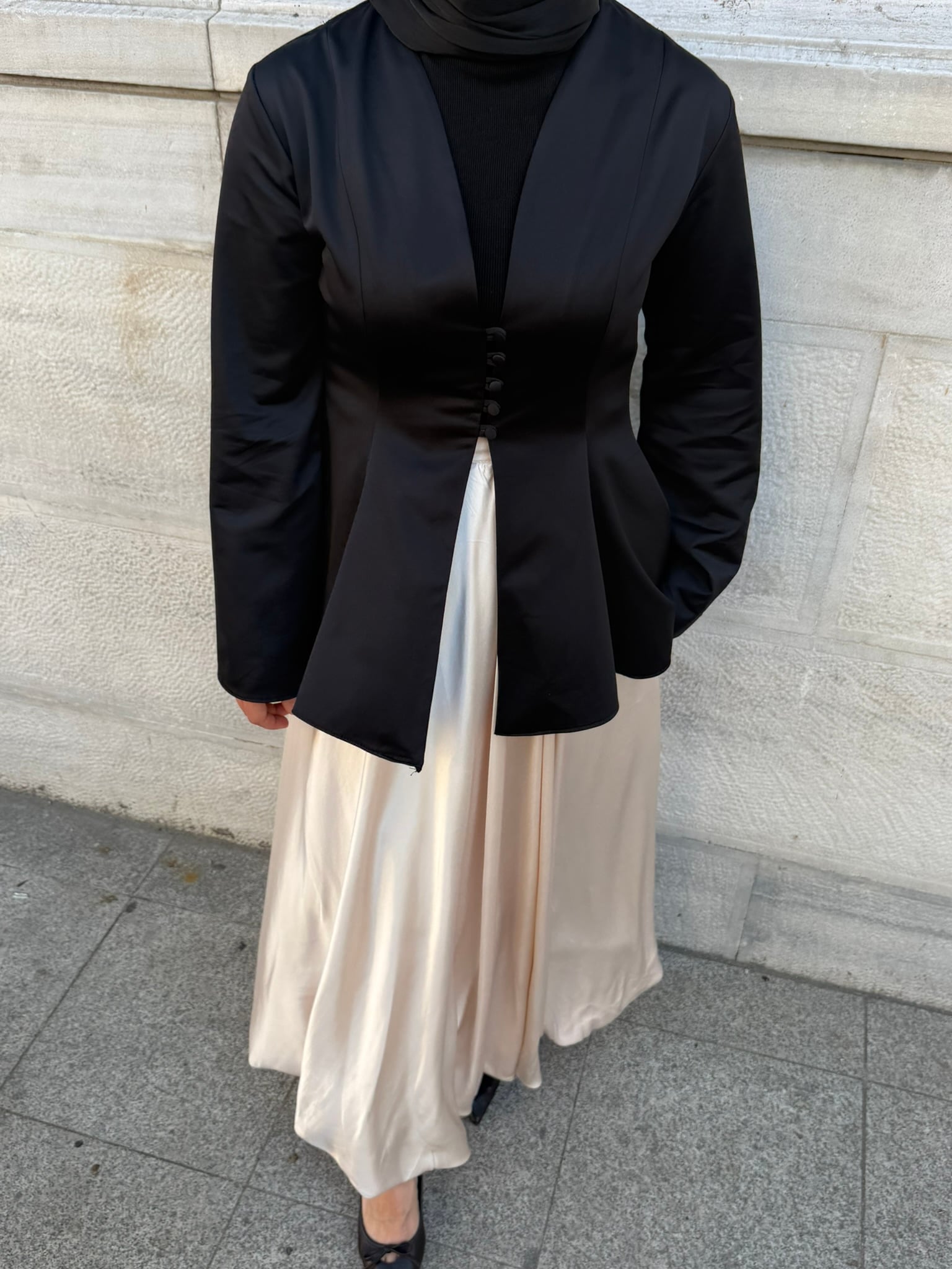 Siyah Kuplu Kimono