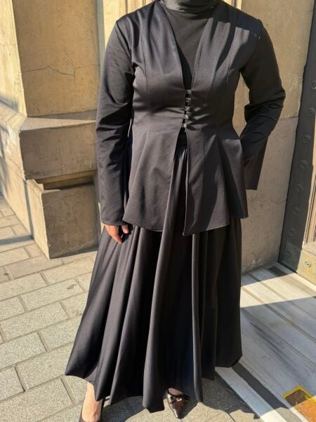 Siyah Kuplu Kimono