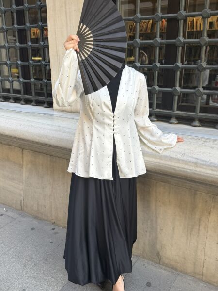 Puantiyeli Kuplu Kimono