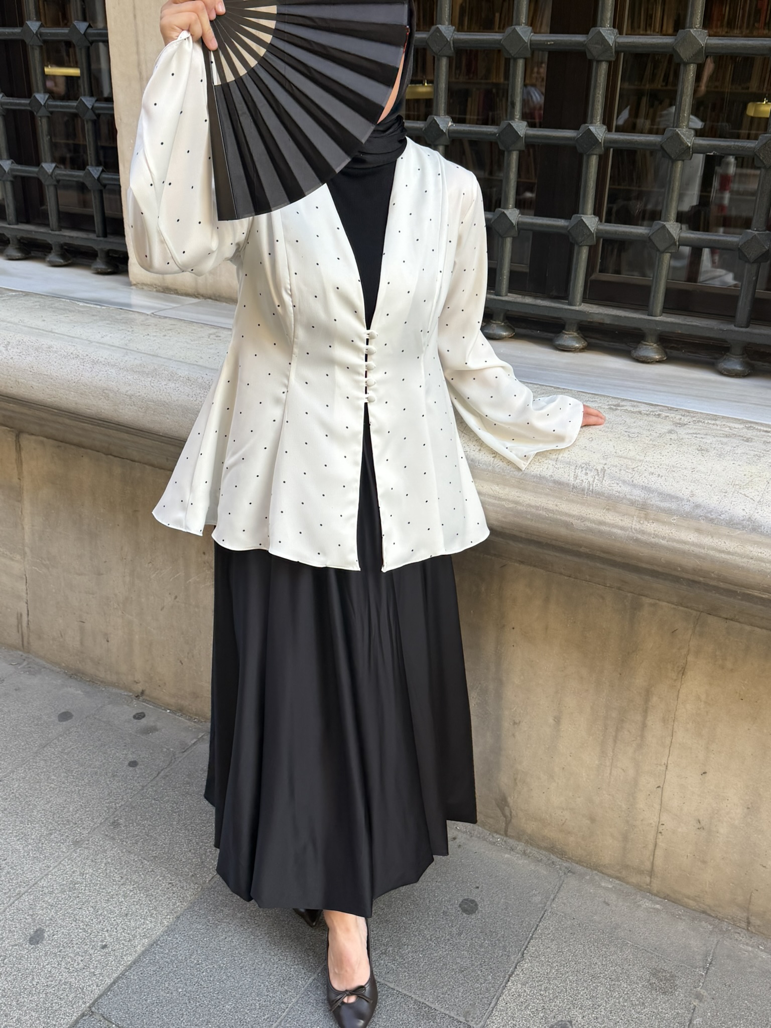 Puantiyeli Kuplu Kimono