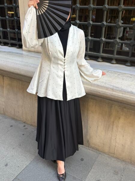 Puantiyeli Kuplu Kimono