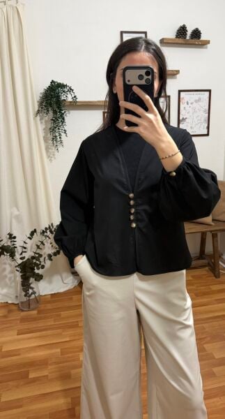 Siyah Basic Kimono