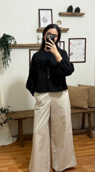 Siyah Basic Kimono