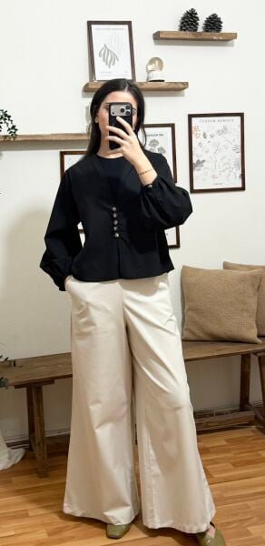 Siyah Basic Kimono