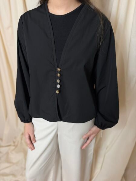 Siyah Basic Kimono